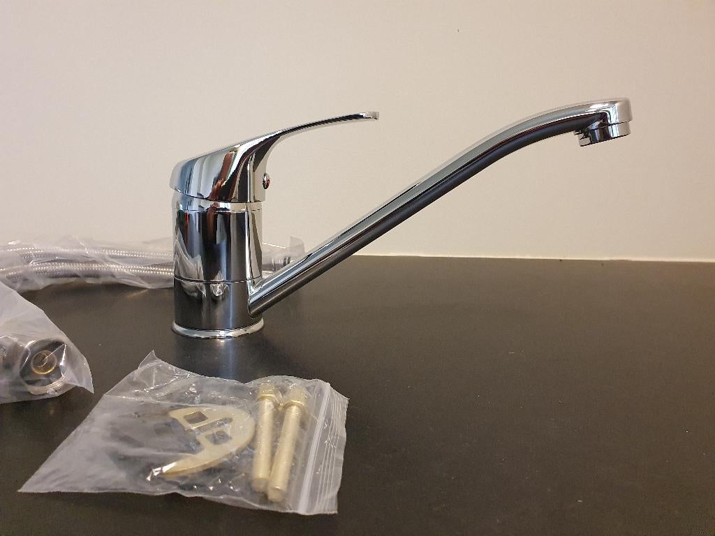 Keukenkraan Mengkraan 1 hendel draaibaar Chroom GOEDKOOP, Ophalen of Verzenden, Nieuw, Chroom, Kraan