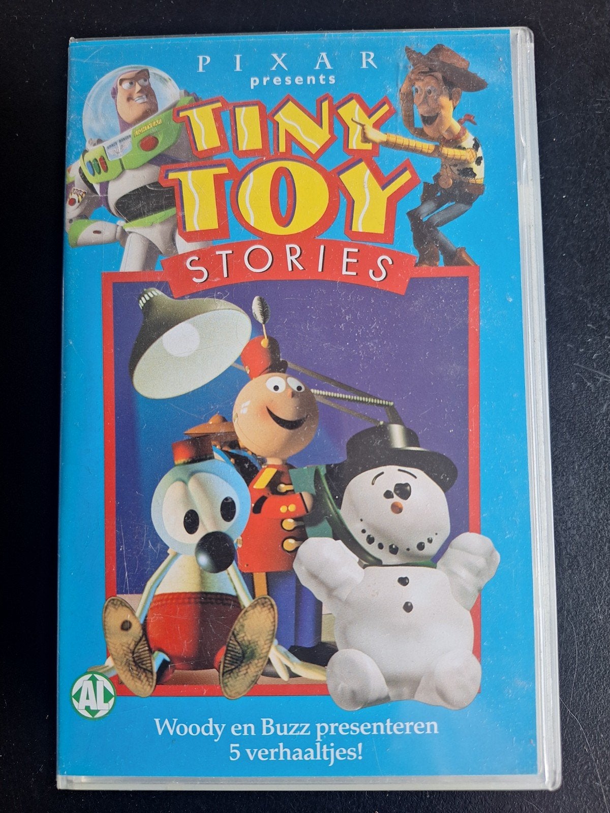 Pixar Presents Tiny Toy Stories VHS - Woody & Buzz, Nederlands ondertiteld, Gebruikt, Alle leeftijden, Kinderfilm