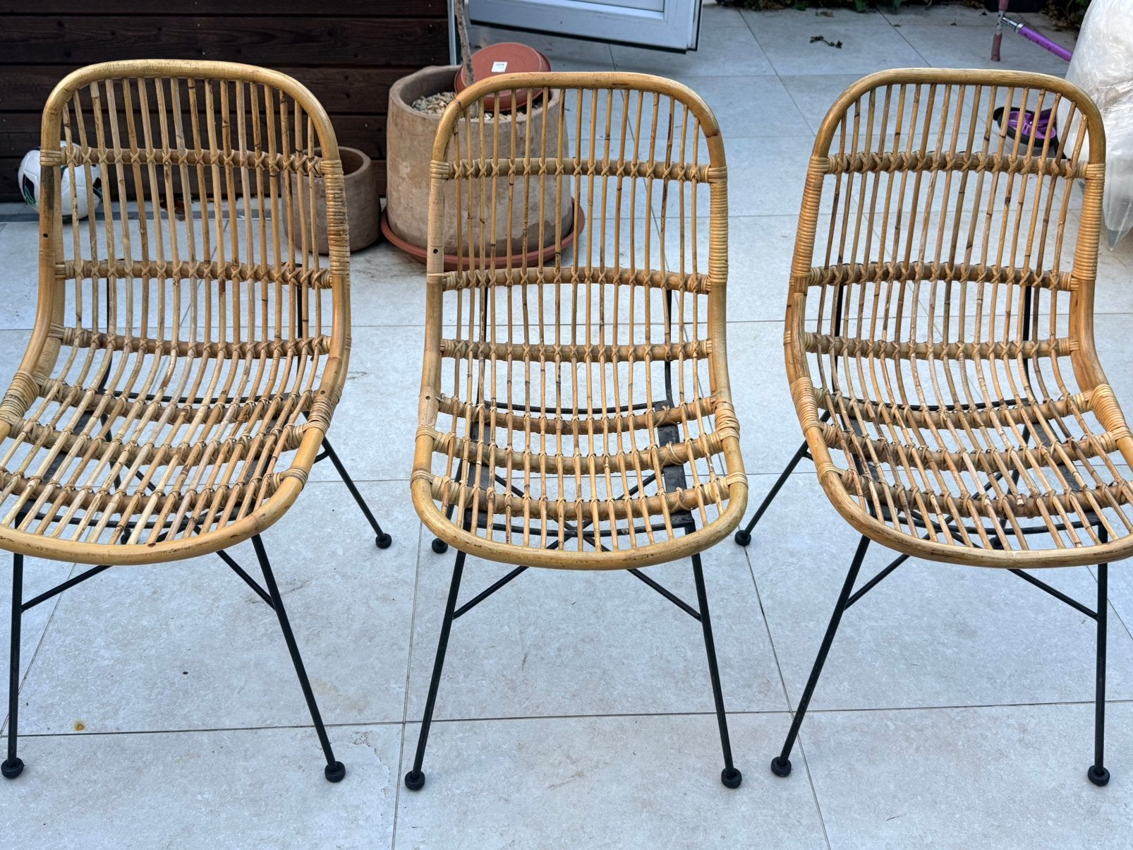 Eetkamer stoelen gratis op te halen, Tuin en Terras, Ophalen of Verzenden, Gebruikt, Rotan
