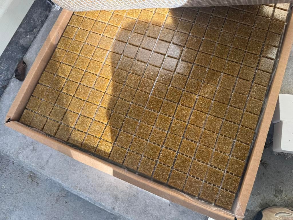 Bruine mozaïek tegeltjes NIEUW, Nieuw, Ophalen of Verzenden, Minder dan 5 m², 20 tot 40 cm