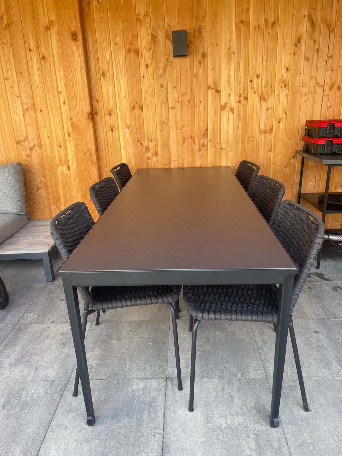 IKEA Tuinset Tegelön incl hoes, Overige materialen, Eettafel, 6 zitplaatsen, Ophalen of Verzenden
