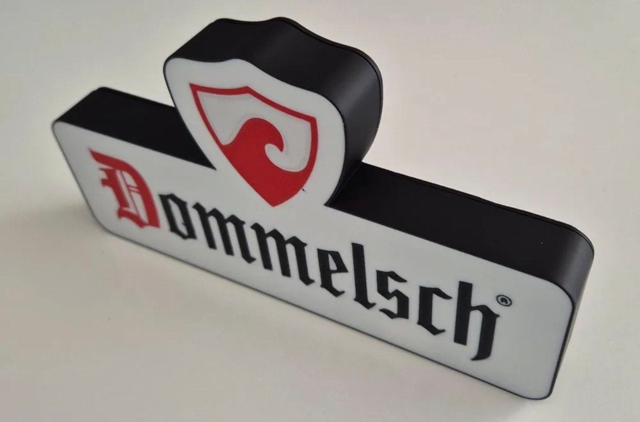 Dommelsch Lichtbak Reclamebord 26x17 cm, Verzenden, Nieuw, Lichtbak of (neon) lamp