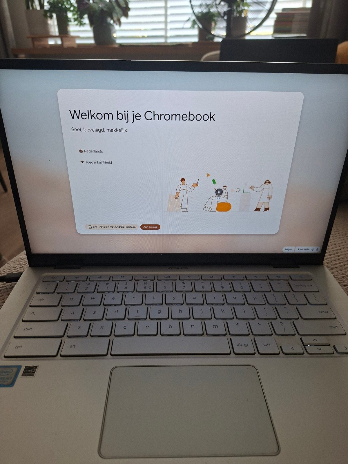 Asus chromebook C434T, Computers en Software, Chromebooks, Ophalen, 14 inch, Touchscreen, 32 GB of minder