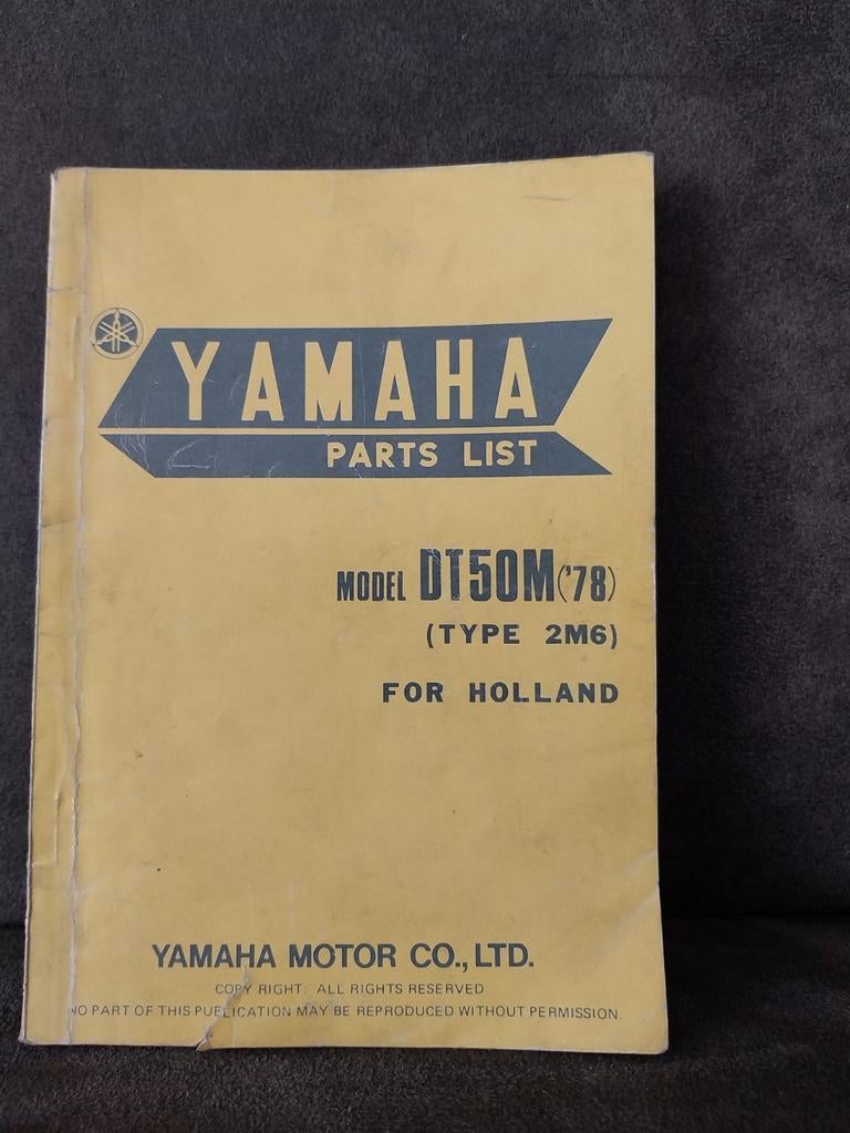 Yamaha DT50M (2M6) Onderdelenboekje - NL Markt (1977), Motoren, Ophalen of Verzenden