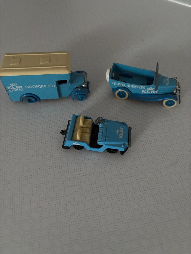 Vintage klm autootjes, Ophalen of Verzenden, Gebruikt, Overige typen