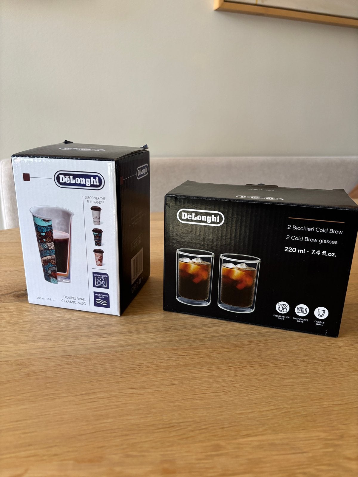 DeLonghi koffie set: glazen + thermosbeker, Ophalen of Verzenden, Nieuw, De'Longhi, Overige typen