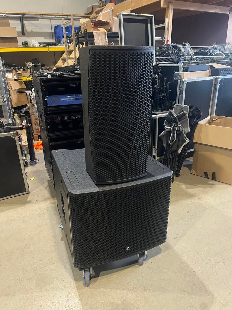 2x SynQ SQT210  actieve speakers incl 2x ld systems 18” subs, Audio, Tv en Foto, Luidsprekers, Overige merken, Synq, Synq, Overige typen