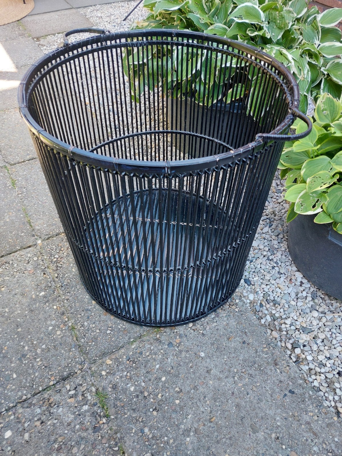 XL Opbergmand Wasmand Mand VT wonen Zwart, Ophalen, Rond, Overige materialen