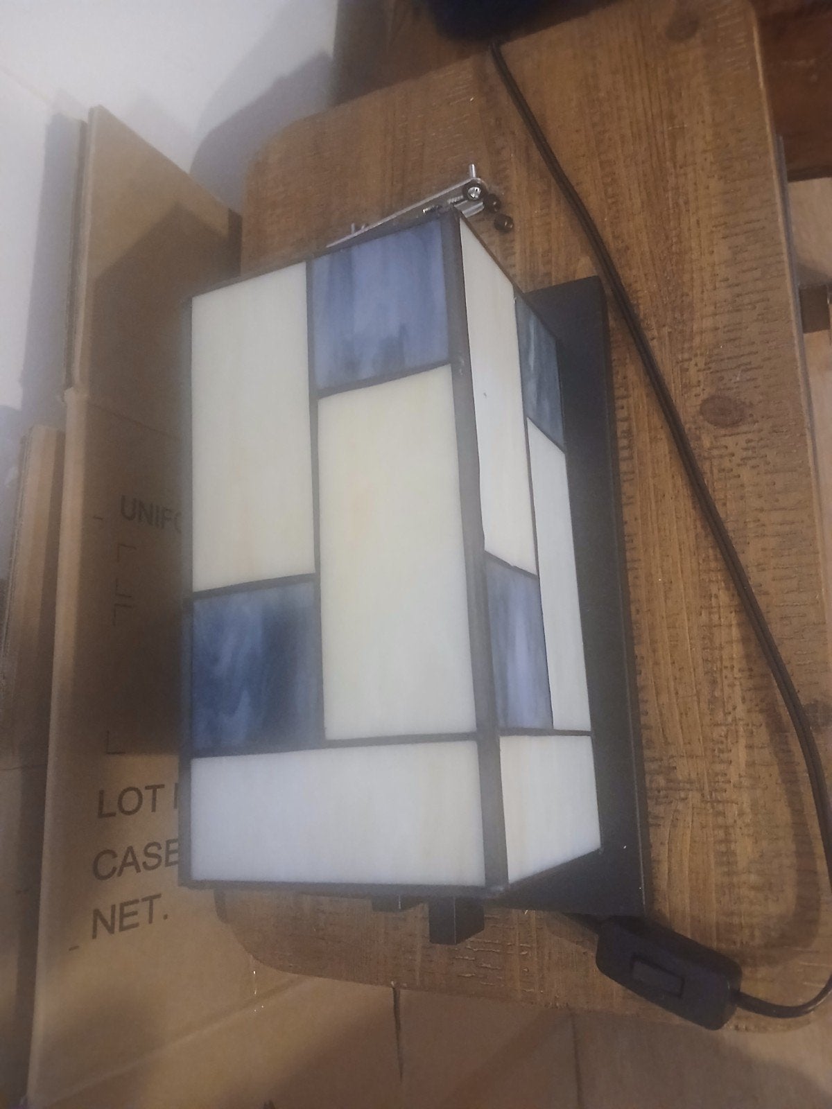 Art Deco Stijl Tafellamp met Glas-in-lood, Met schakelaar, Overige merken, Meerkleurig, E14 (klein)
