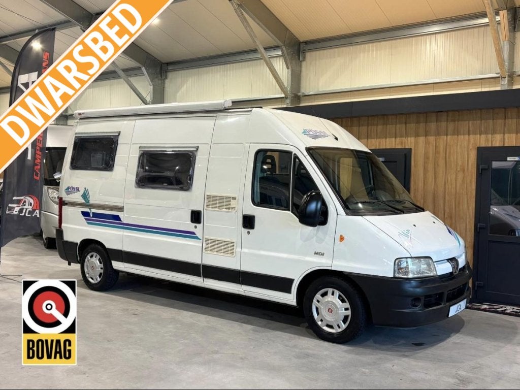 Pössl 2Win 560 Luifel/Trekhaak Peugeot Boxer 2.8HDI, Caravans en Kamperen, Campers, Buscamper of Camperbus, Pössl, Tot en met 2