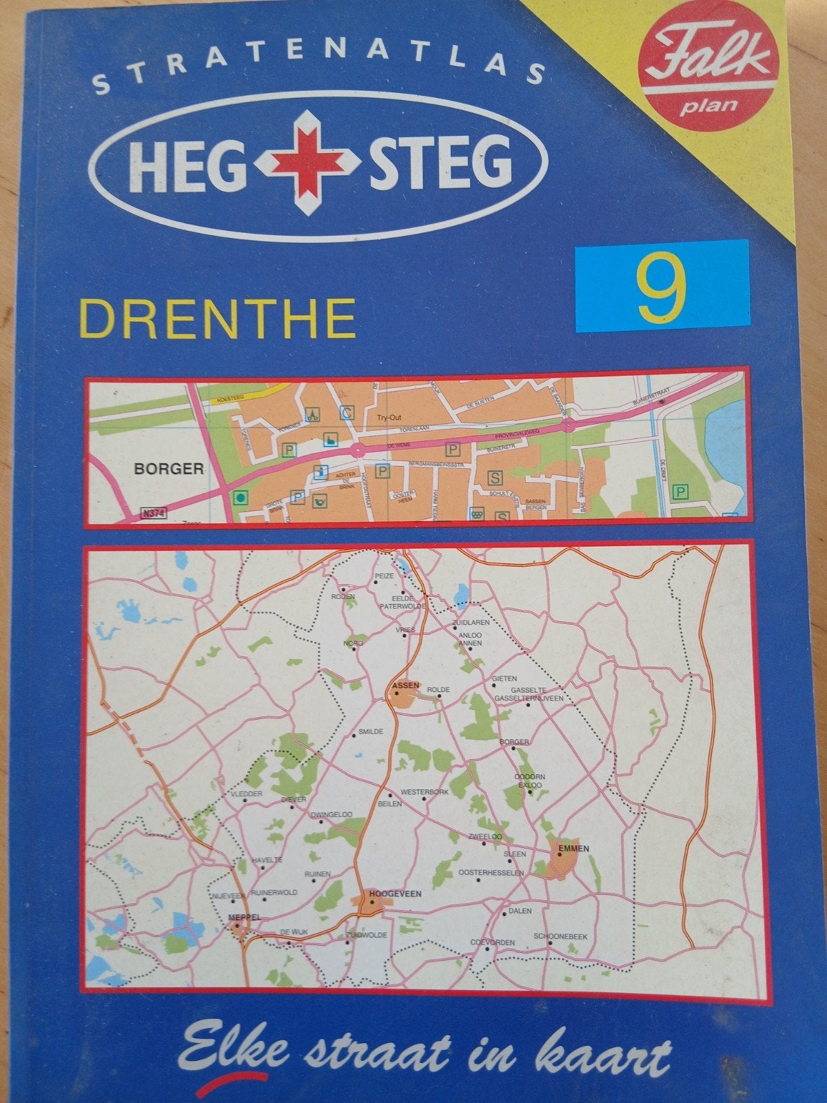 Falk Plan Stratenatlas Heg Steg Drenthe, Gelezen, Overige atlassen, Ophalen of Verzenden, 1800 tot 2000