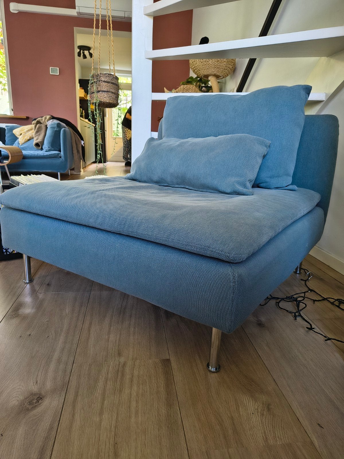Söderhamn zitelement/fauteuil blauw-grijs, Huis en Inrichting, Ophalen, 75 tot 100 cm, Eenpersoons, Minder dan 150 cm
