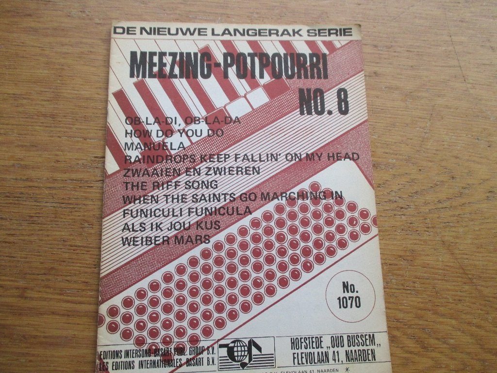 MEEZING-POTPOURRI NO.8- NIEUWE LANGERAK SERIE NO.1070, Keyboard, Nieuw, Ophalen of Verzenden, Artiest of Componist