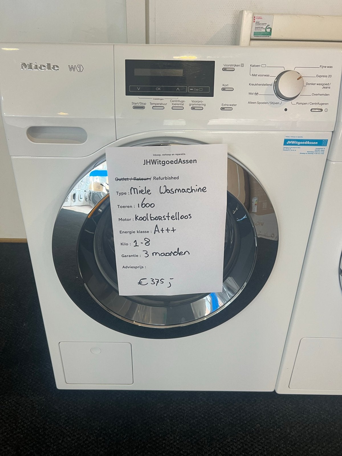 Miele WKE130WPS Wasmachine - 8kg, 1600 toeren, A+++, Jhwitgoedassen, 8 tot 10 kg, Ophalen of Verzenden, 1600 toeren of meer