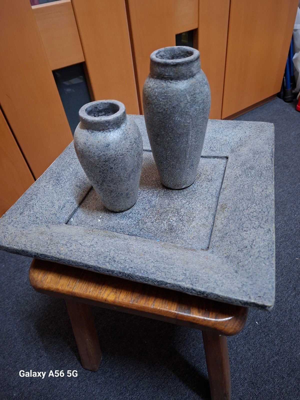 Set van 2 decoratieve stenen vazen, Antiek en Kunst, Ophalen of Verzenden
