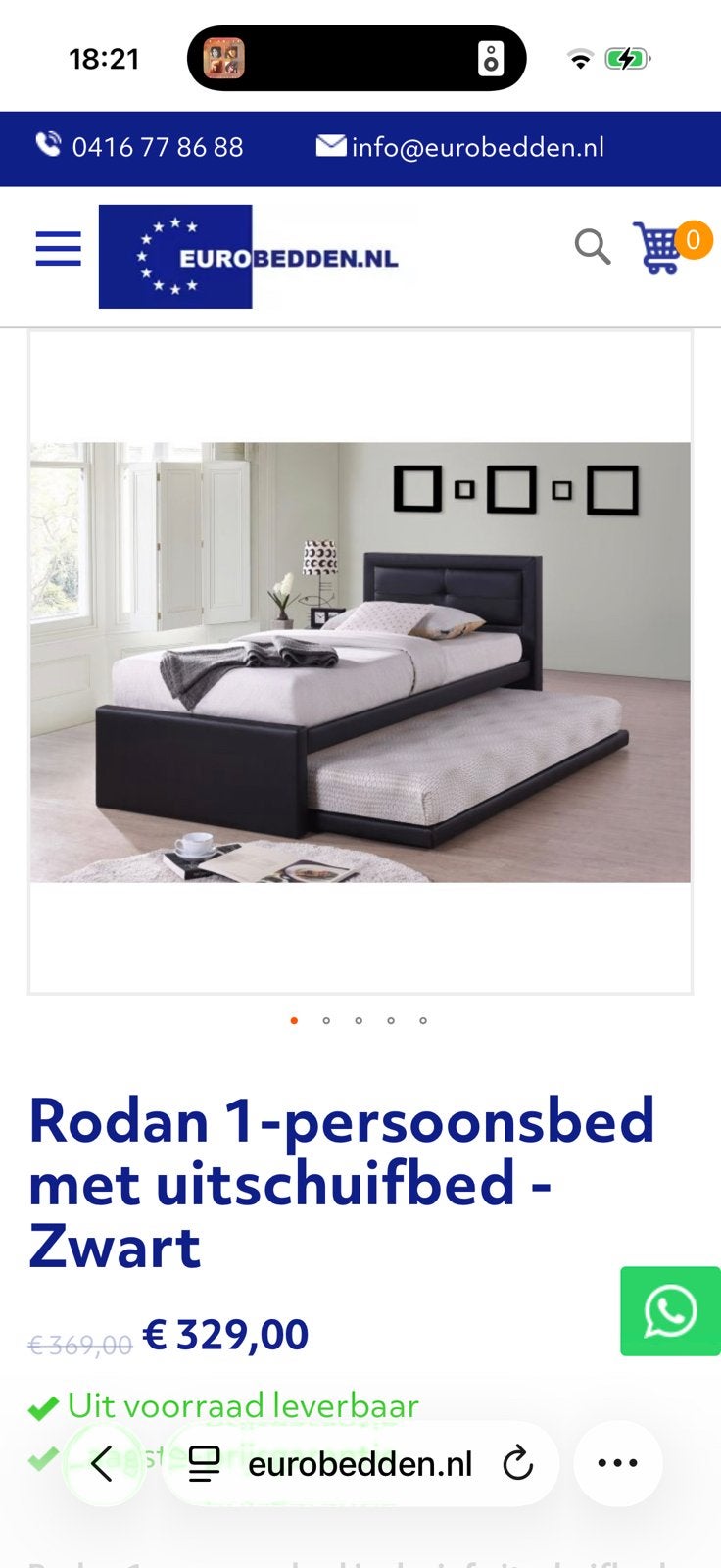Rodan 1-persoons uitschuifbed - zwart (incl. 2 matrassen), Ophalen, Overige materialen, 90 cm, Eenpersoons