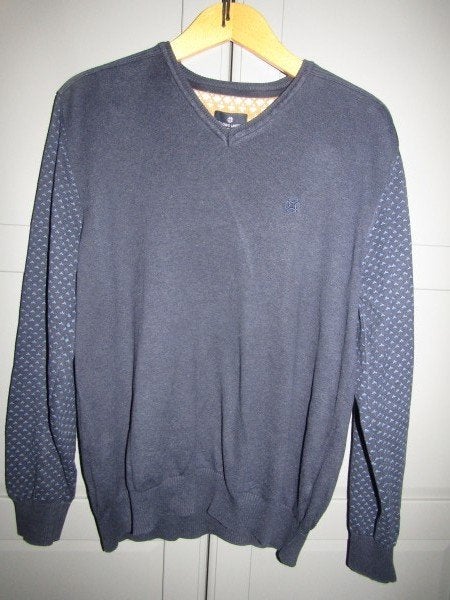 G722 Fellows United mt XL trui donkerblauw V-hals gebreid, Maat 56/58 (XL), Zo goed als nieuw, Fellows United, Verzenden
