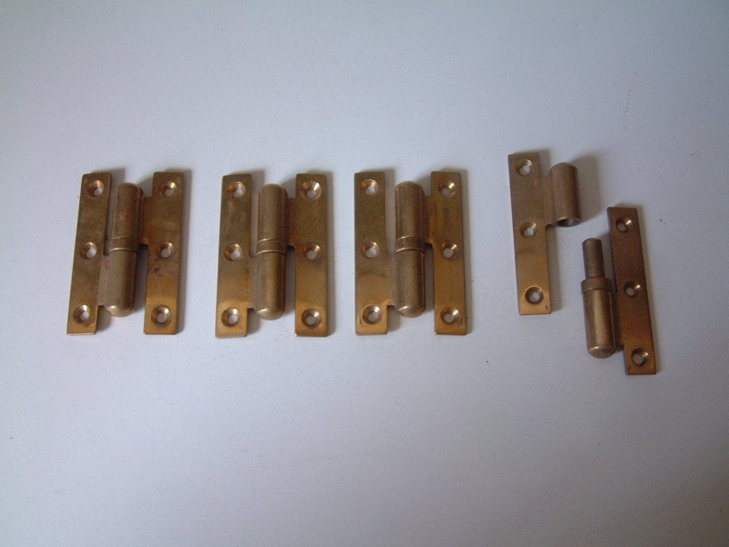 scharnier Paumelle messing 80 x 50mm 4 Stuks, Ophalen of Verzenden, Zo goed als nieuw, Koper of Messing, Scharnier