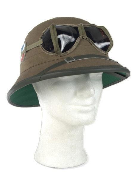 Helm,Duitsland,WWII,Tropen,DAKMet,Stof,Bril, Verzenden, Landmacht, Duitsland, Helm of Baret