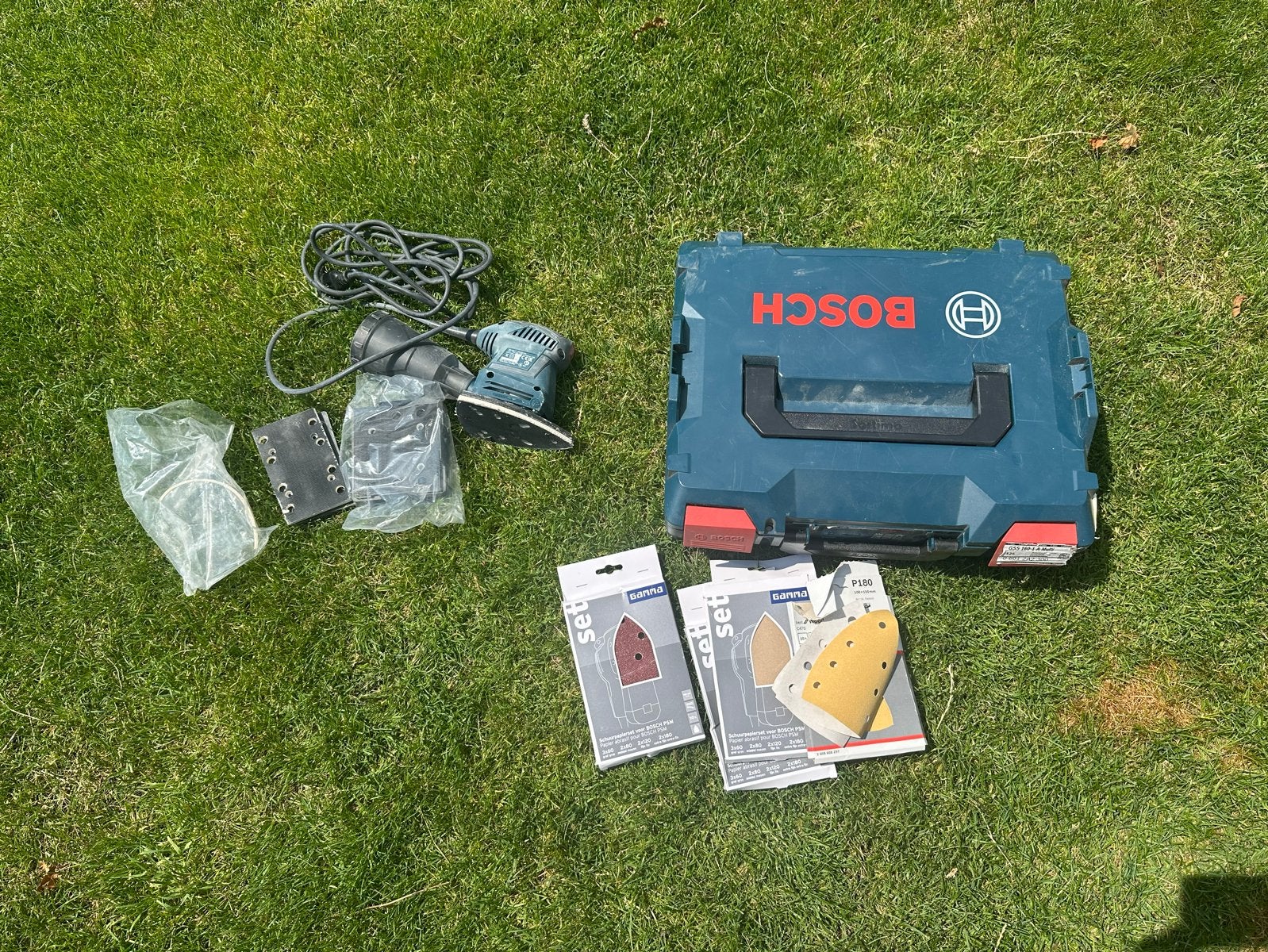 Bosch Professional GSS 160-1 A vlakschuurmachine, Ophalen of Verzenden, Gebruikt, Minder dan 600 watt, Vlakschuurmachine
