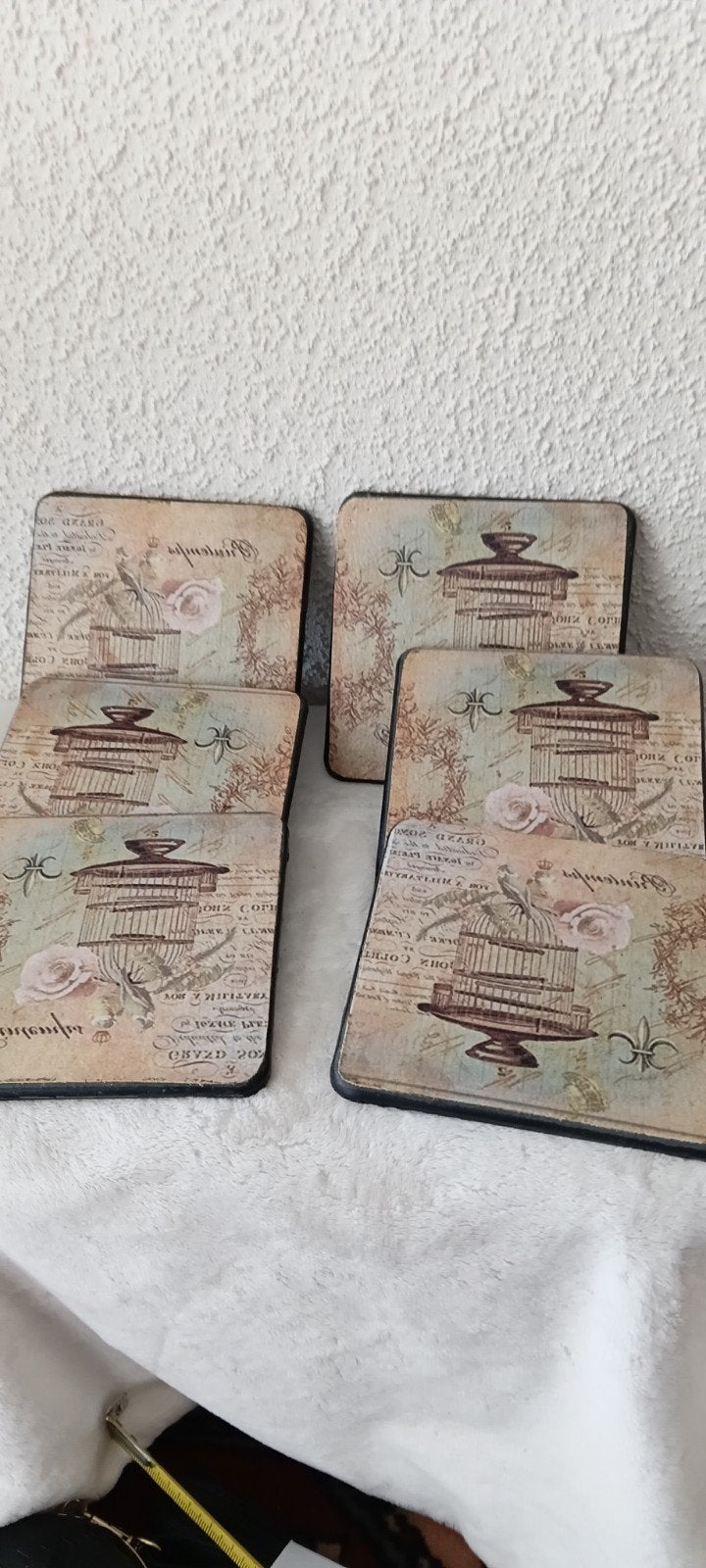 Onderzetters Brocante Stijl - 10x10 cm, Ophalen of Verzenden