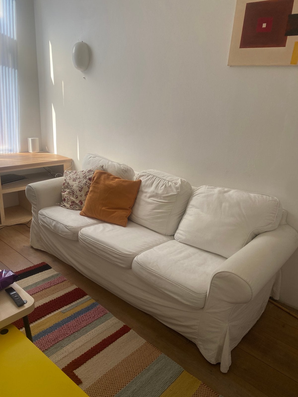 Ikea Ektorp 3-zits bank met gratis hoes, Ophalen, Gebruikt, Driepersoons, 75 tot 100 cm