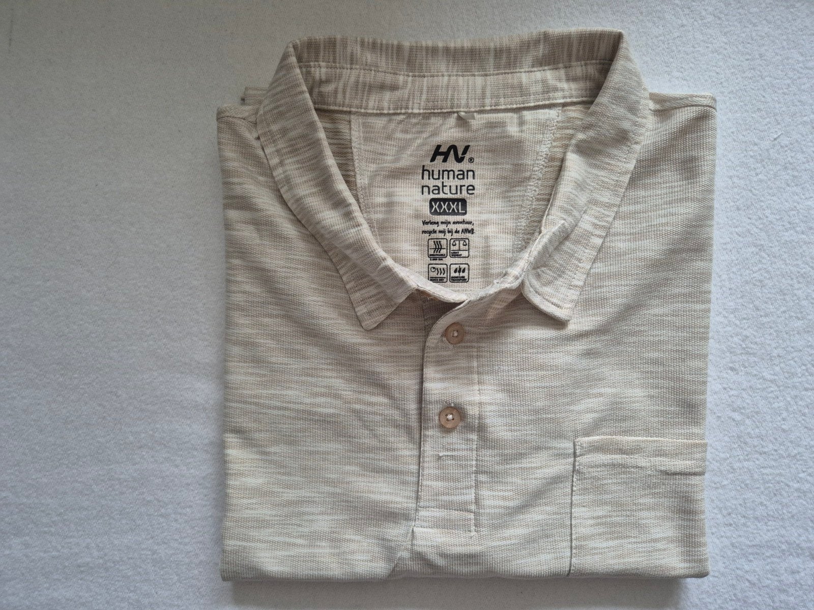Human Nature (X)XXL Polo Shirt * Nieuw, Beige, Nieuw, Overige maten, Ophalen of Verzenden