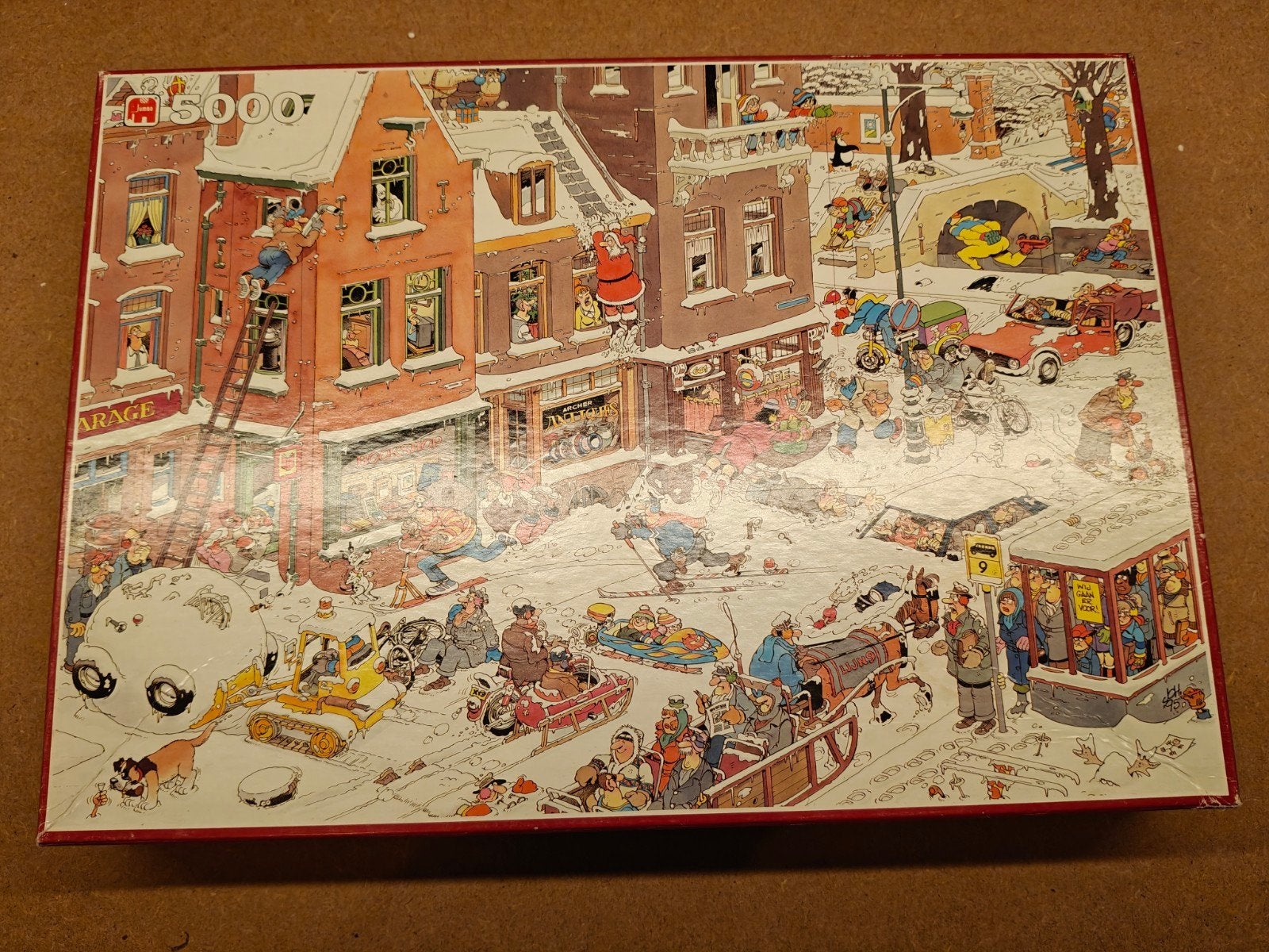 Jan van Haasteren Sneeuwpret 5000 stukjes, Ophalen of Verzenden, Meer dan 1500 stukjes, Zo goed als nieuw, Legpuzzel