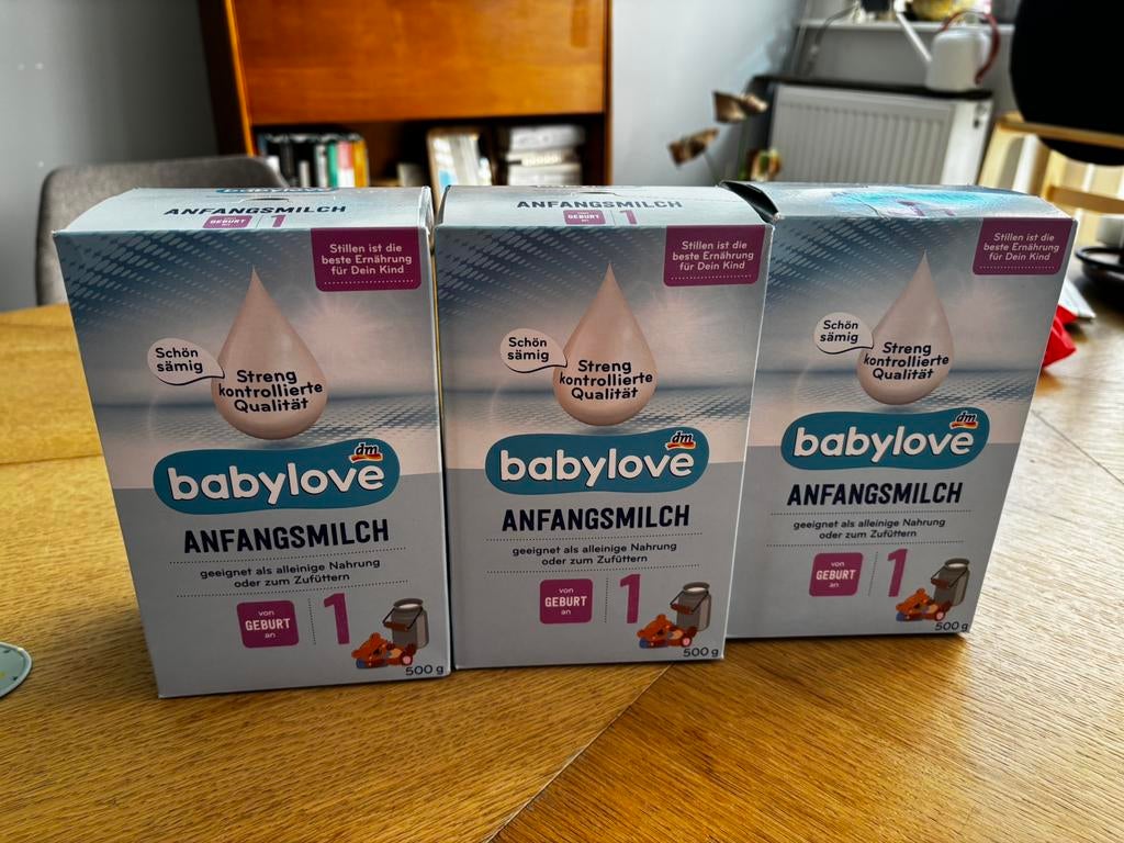 3 ongeopende pakken babylove babyvoeding, Ophalen, Zo goed als nieuw, Overige typen