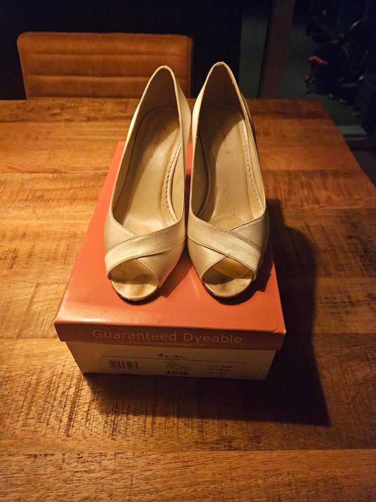 Rainbow Club Bruidsschoenen peeptoe ivoor 37, Ophalen, Rainbow, Pumps, Wit