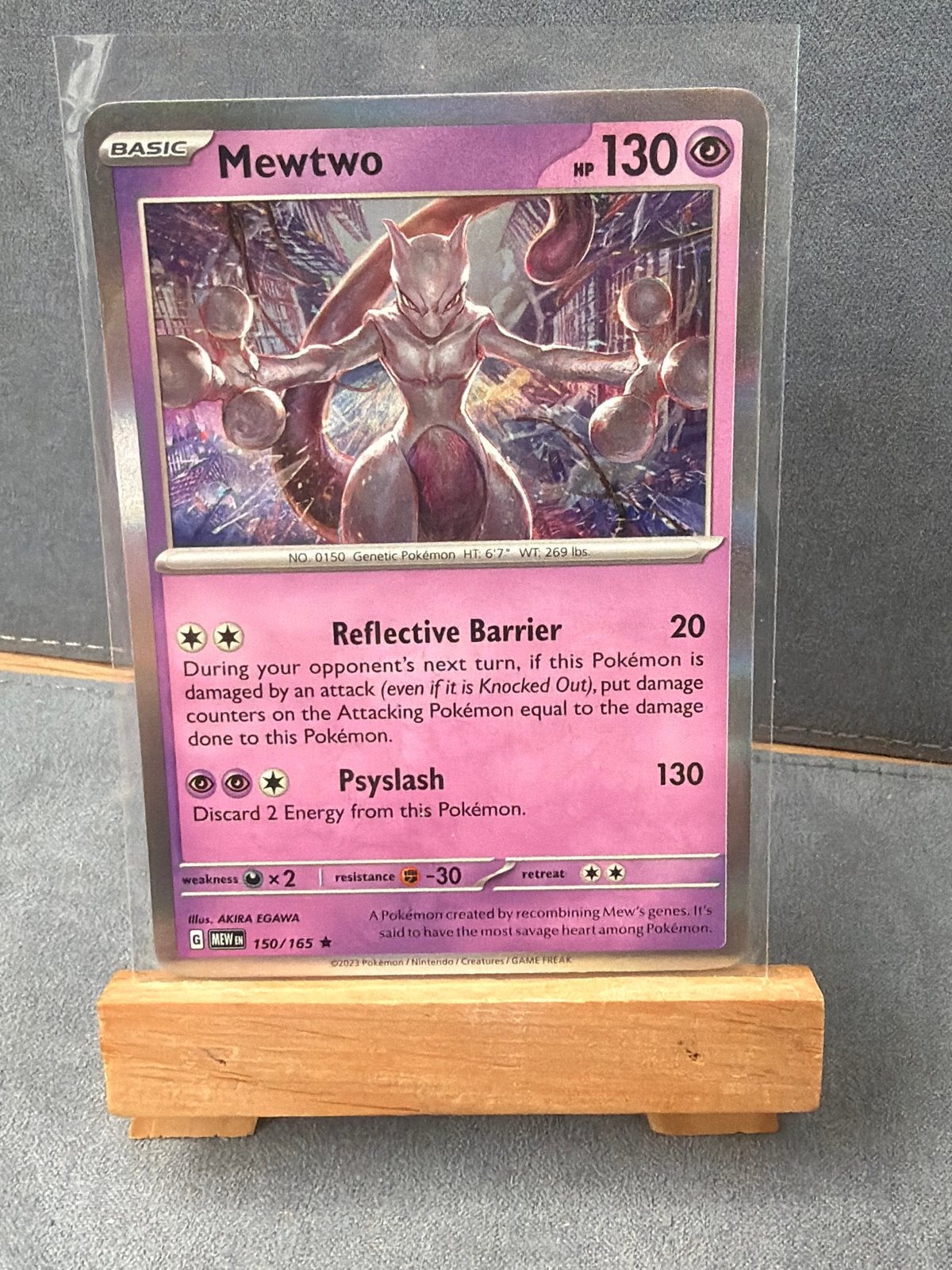 Mewtwo Pokémon Kaart - 150/165 - Mewtwo, Hobby en Vrije tijd, Ophalen of Verzenden, Zo goed als nieuw, Losse kaart