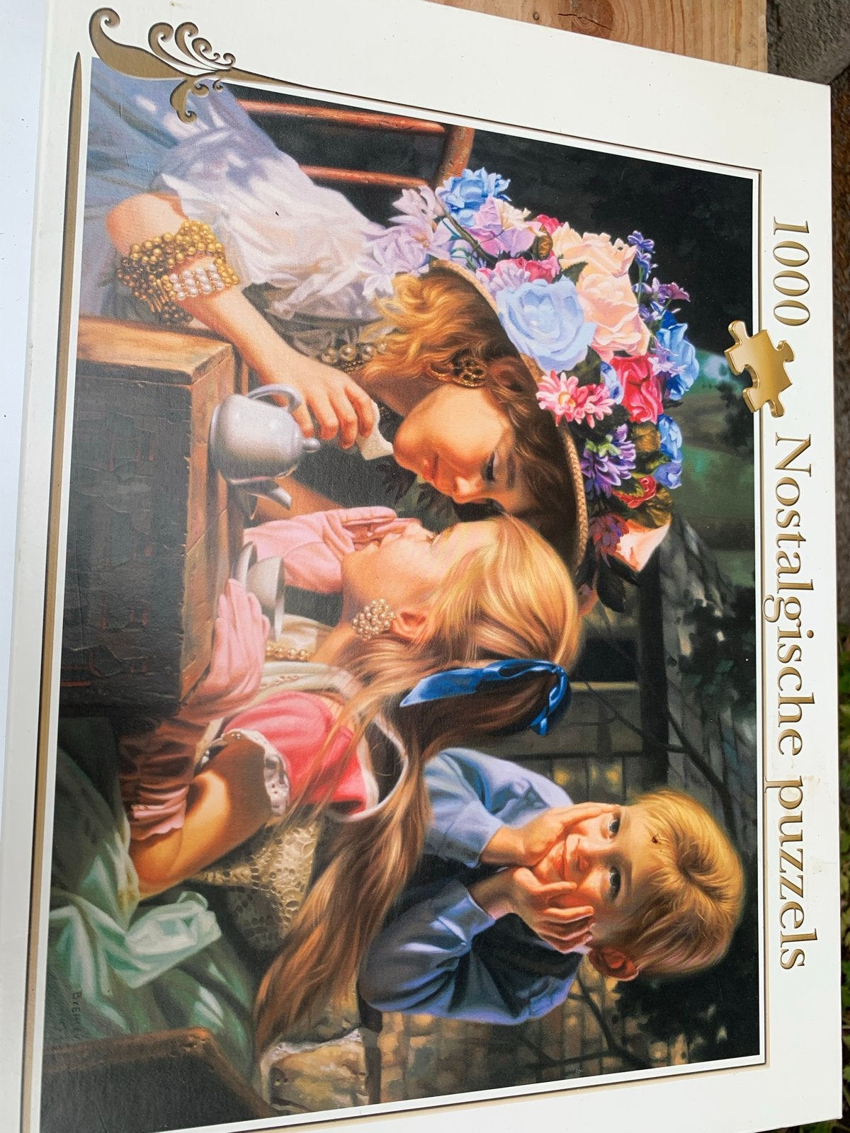 Nostalgische Puzzel 1000 Stukjes met Puzzelmat, Hobby en Vrije tijd, Denksport en Puzzels, Zo goed als nieuw, Legpuzzel, 500 t/m 1500 stukjes