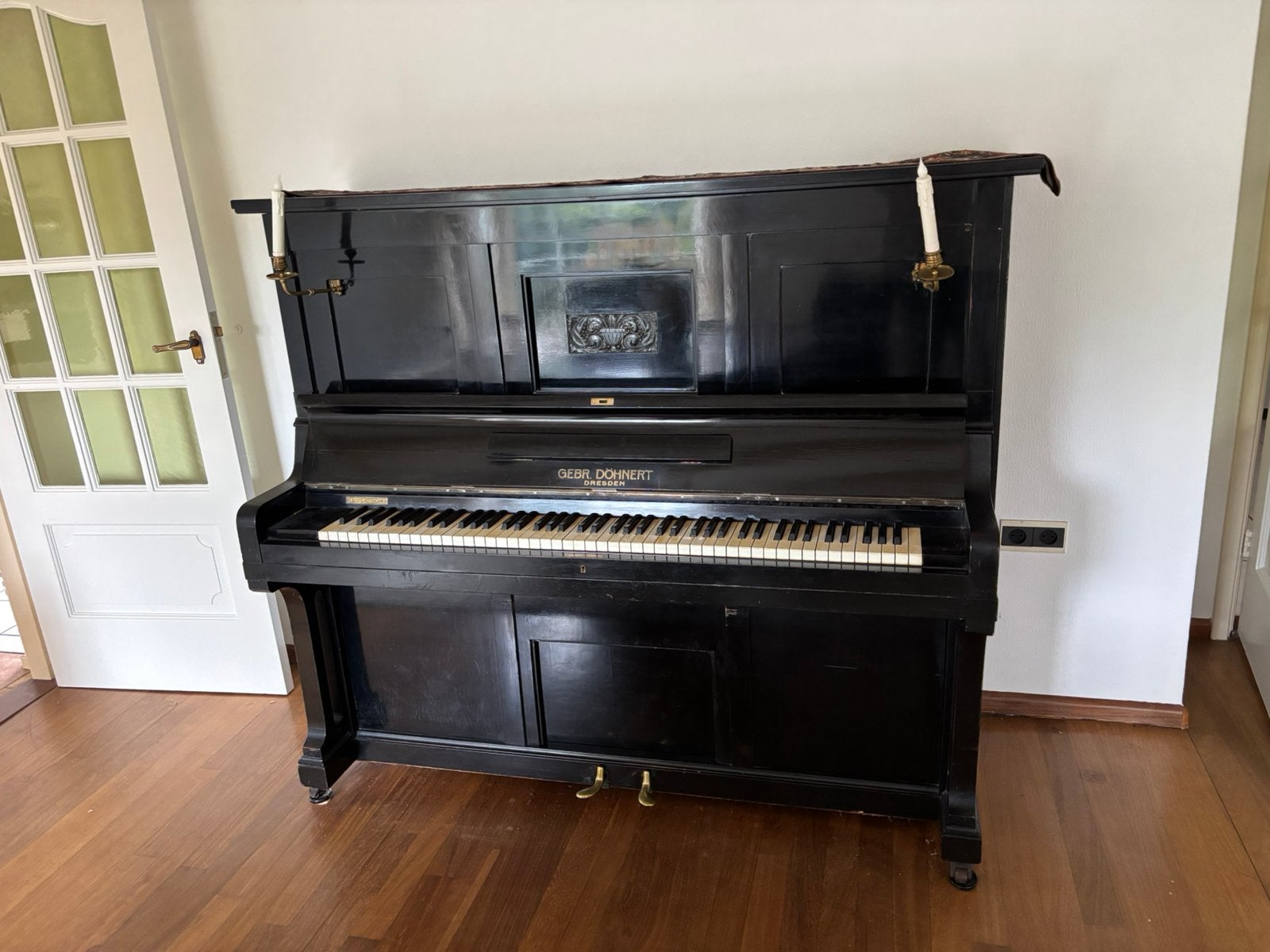 Antieke klassieke piano Duits, Muziek en Instrumenten, Piano's, Ophalen, Gebruikt, Zwart, Piano