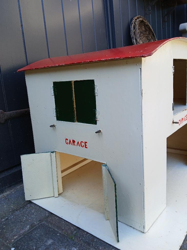 vintage oude houten garage, Ophalen, Gebruikt