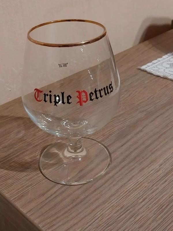 Triple Petrus bierglas, Verzenden, Zo goed als nieuw, Overige typen