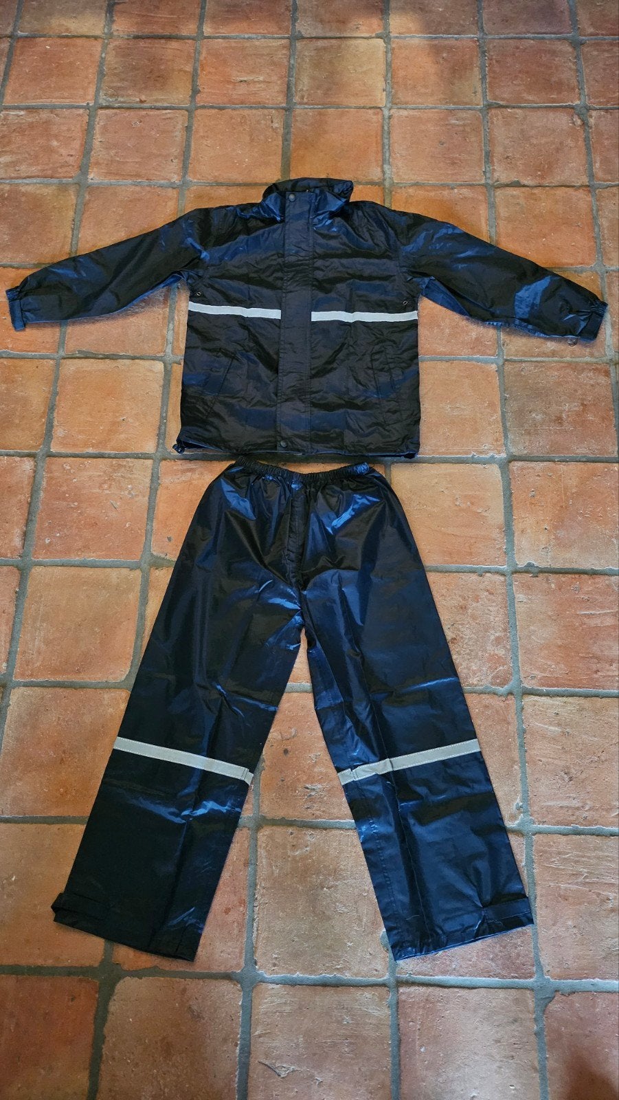 Regenpak HEMA kids. Maat 134-140. Donkerblauw. Reflecterend., Ophalen of Verzenden, Zo goed als nieuw, Regenpak, Kinderen