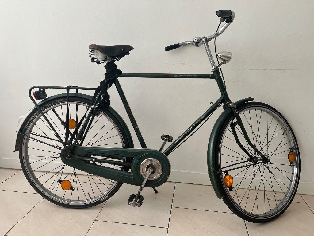 Gazelle Herenfiets, donker groen, 59 cm., Fietsen en Brommers, Ophalen, Terugtraprem, Gebruikt, Versnellingen