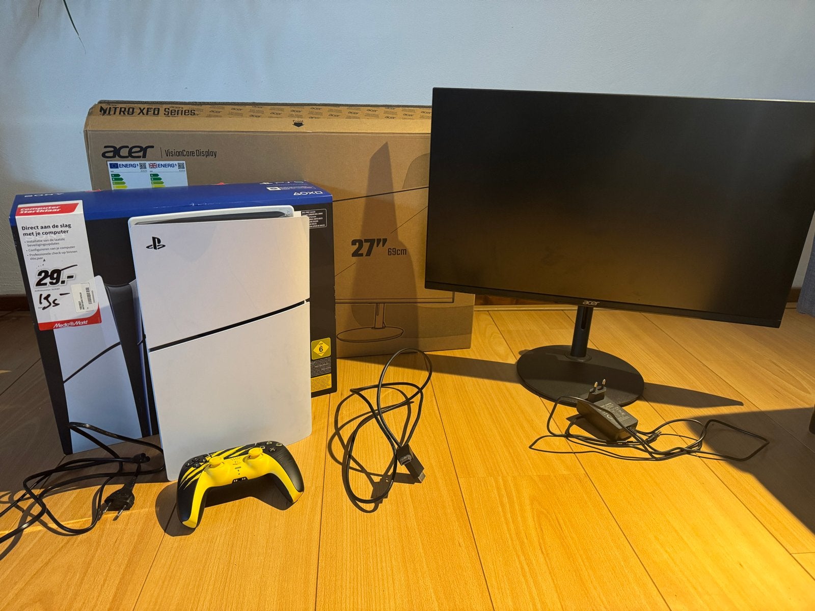 PS5 Digital Edition met Acer Nitro XF0 Monitor, Ophalen, Zo goed als nieuw, Playstation 5 Digital