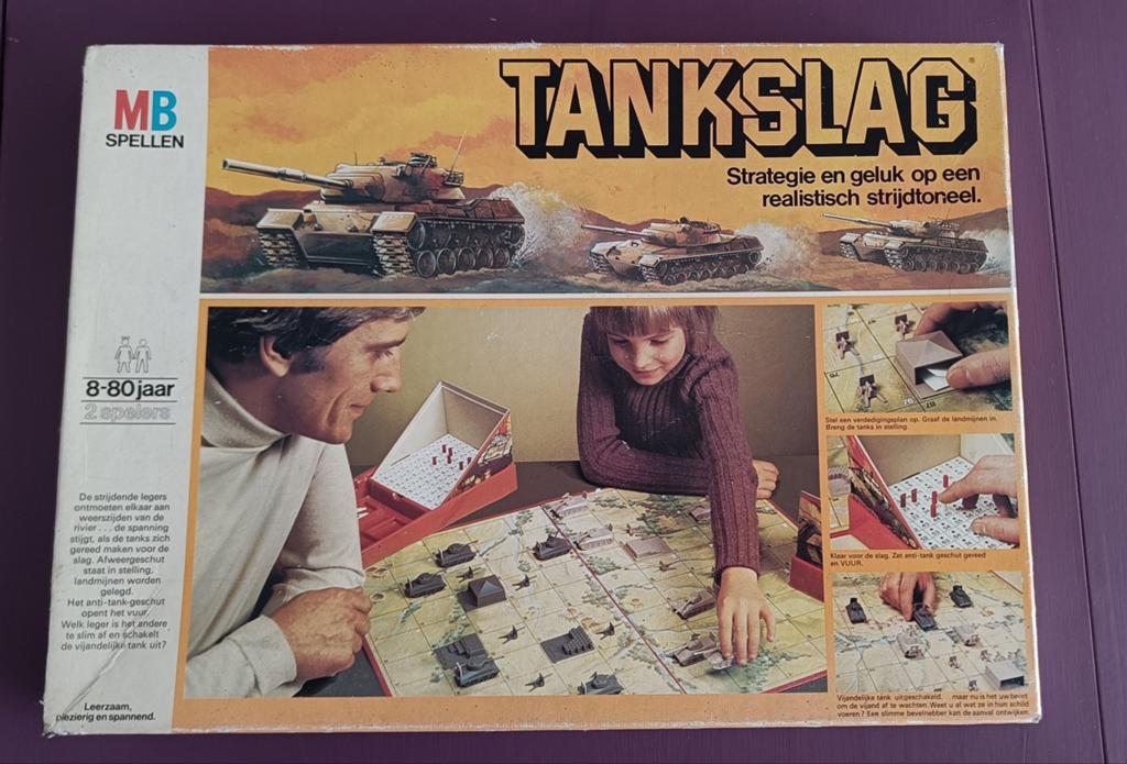 Tankslag MB Spellen - Compleet Klassiek Strategie Spel, Hobby en Vrije tijd, Een of twee spelers, Ophalen of Verzenden, Gebruikt