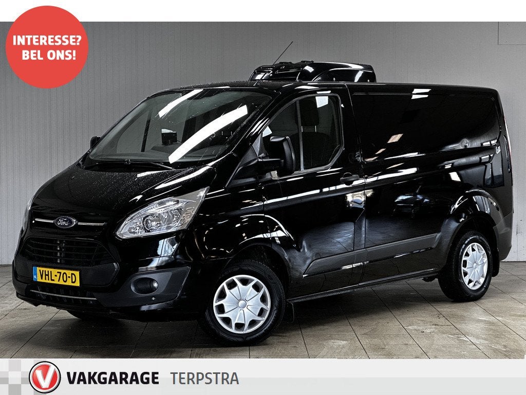Ford Transit Custom 270 2.0 TDCI L1H1 Ambiente/ KOELAUTO !/, Auto's, Voorwielaandrijving, Euro 6, Zwart, Bedrijf
