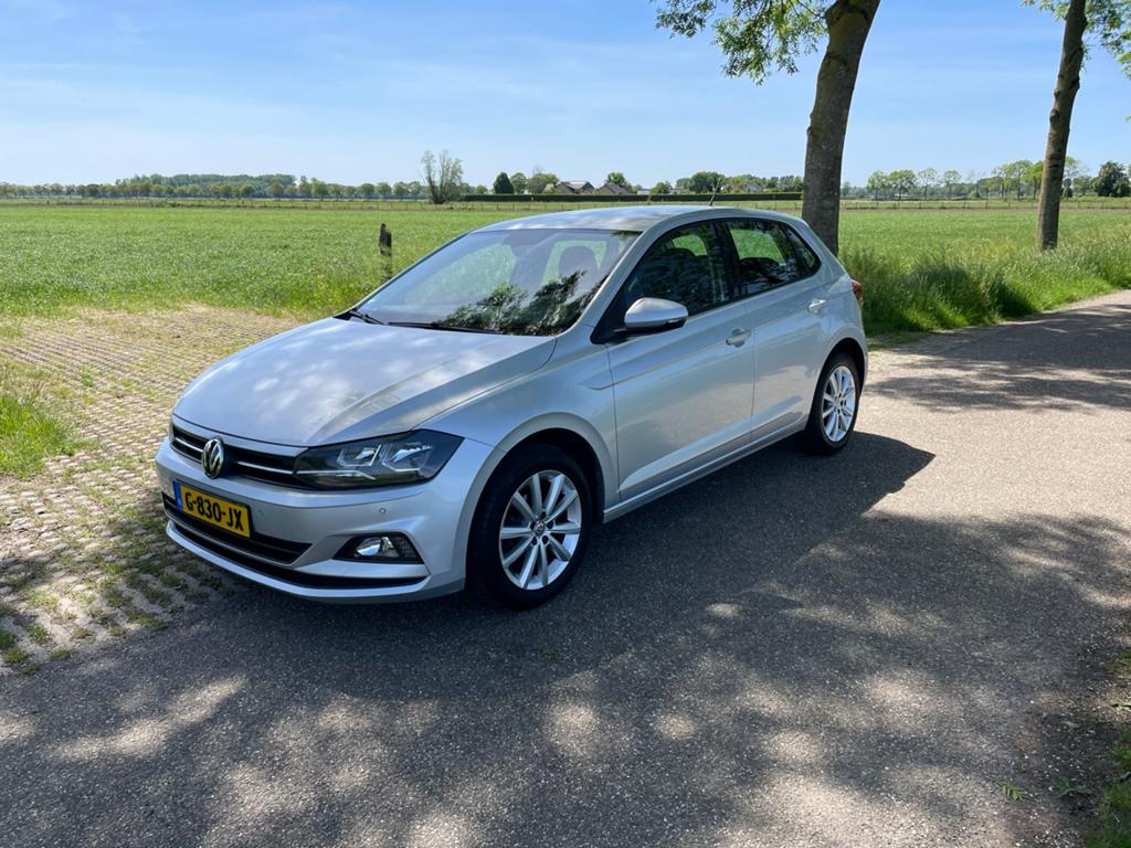 Volkswagen Polo 1.0 TSI 95pk 2019 Zilvergrijs, Auto's, Voorwielaandrijving, 40 €/maand, Origineel Nederlands, Handgeschakeld