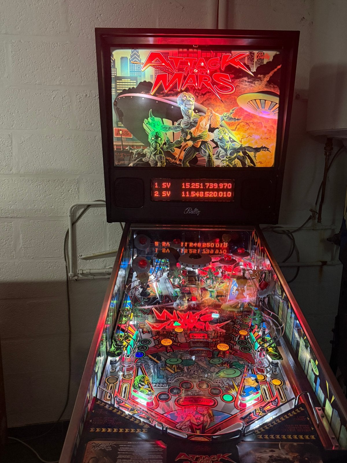 Flipperkast Attack From Mars - Bally 1995, Verzamelen, Ophalen, Bally, Zo goed als nieuw, Dot-matrix