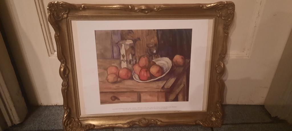 Stilleven met fruit in gouden barok lijst, Ophalen of Verzenden