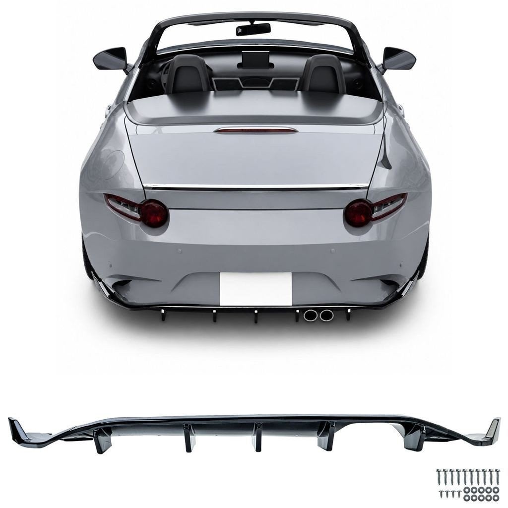 Sport Achterdiffuser Voor Mazda MX5 ND Vanaf 2015 Glans Zwar