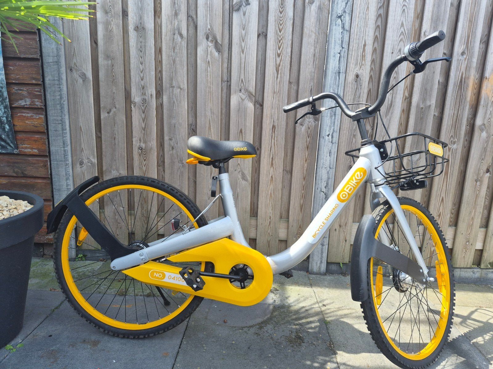 Obike fiets grijs/geel met sterk frame, Overige merken, Gebruikt, Ophalen of Verzenden, 50 tot 53 cm