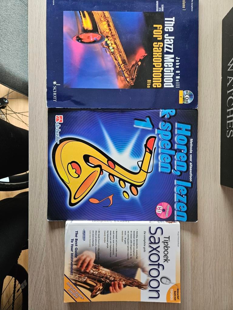 Saxofoon lesboeken: Jazz Method, Horen, Lezen & Spelen 1, Ophalen of Verzenden, Koperblazer