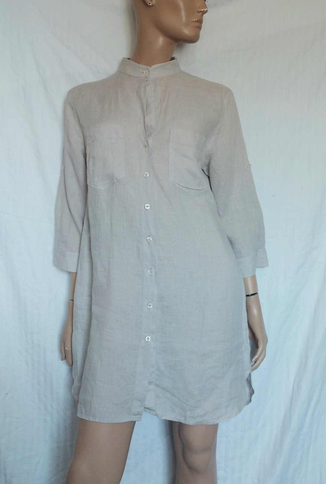 NH LINNEN Blouse,  Maat 42, Ophalen of Verzenden, Zo goed als nieuw, Maat 42/44 (L), Grijs