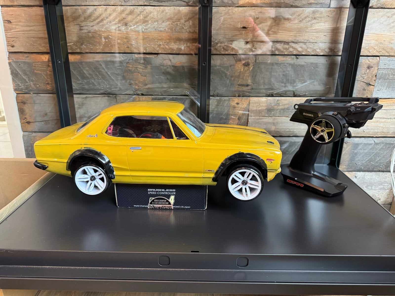 Yokomo YD-2 R Plus RC Drift Auto met Sanwa MT-44, Auto, 1:32 tot 1:50, Zo goed als nieuw, Ophalen