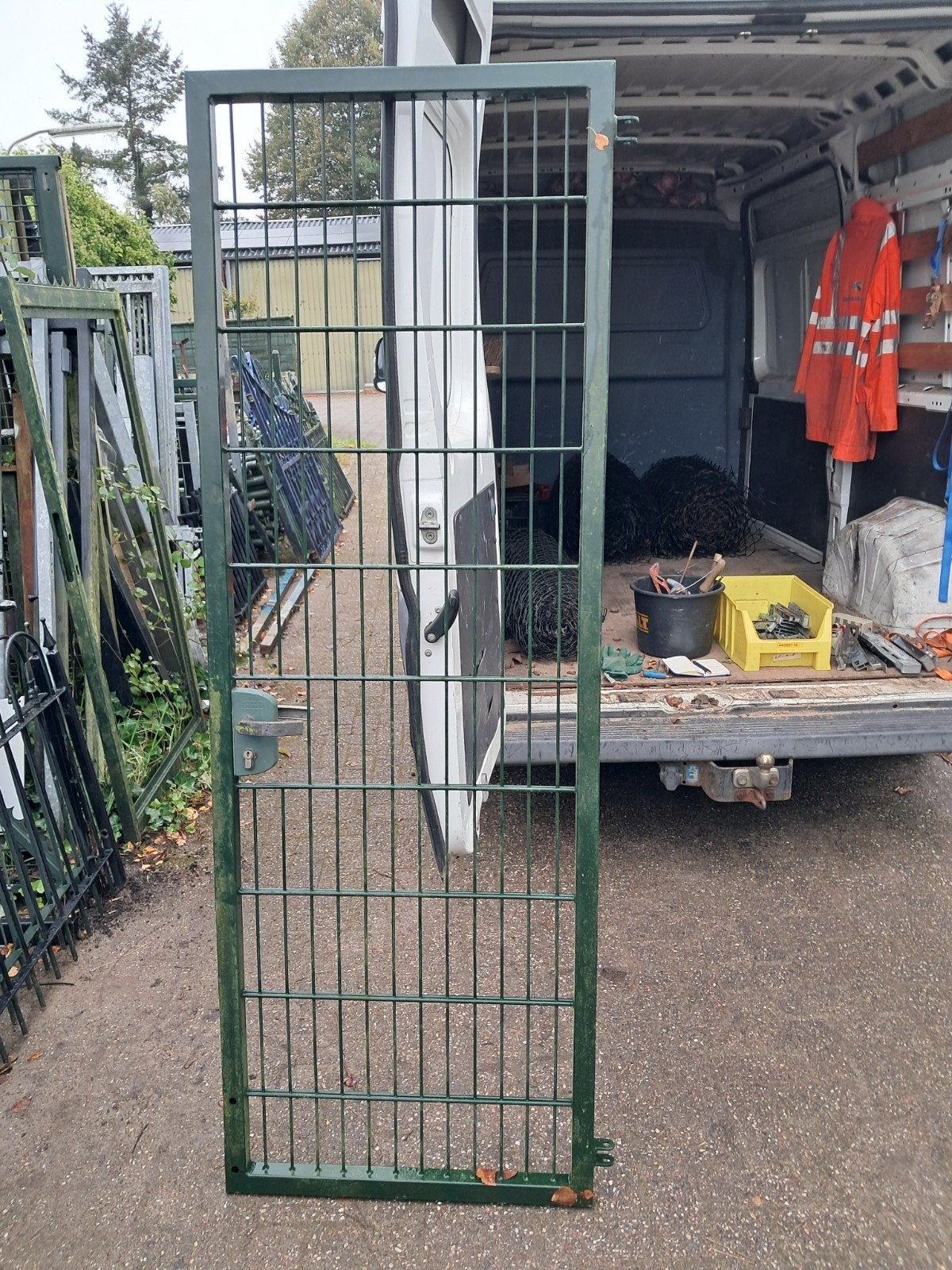 dubbel staafmat inlooppoortje, Ophalen, IJzer, Dubbelstaafmat hekwerk