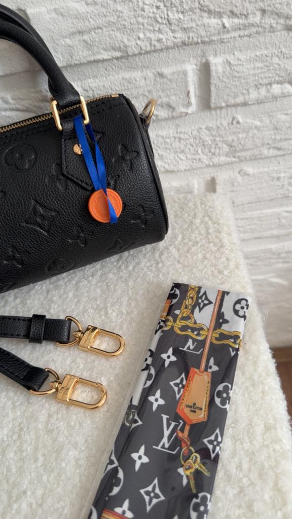 Mini speedy black 16cm, Ophalen of Verzenden, Nieuw, Zwart, Handtas